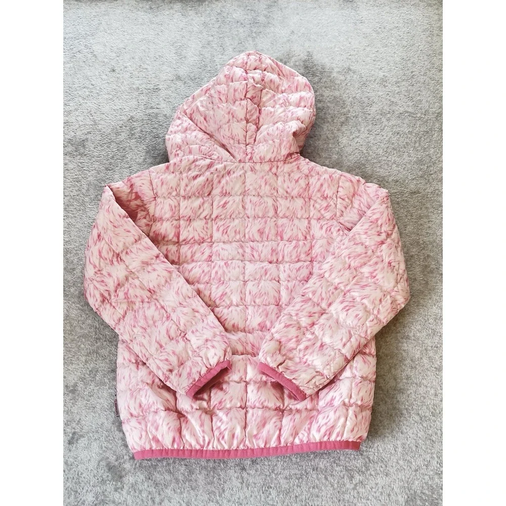THE NORTH FACE Kid Thermoball Full Zip Hooded Jacket Pink Size 5 Reversible
